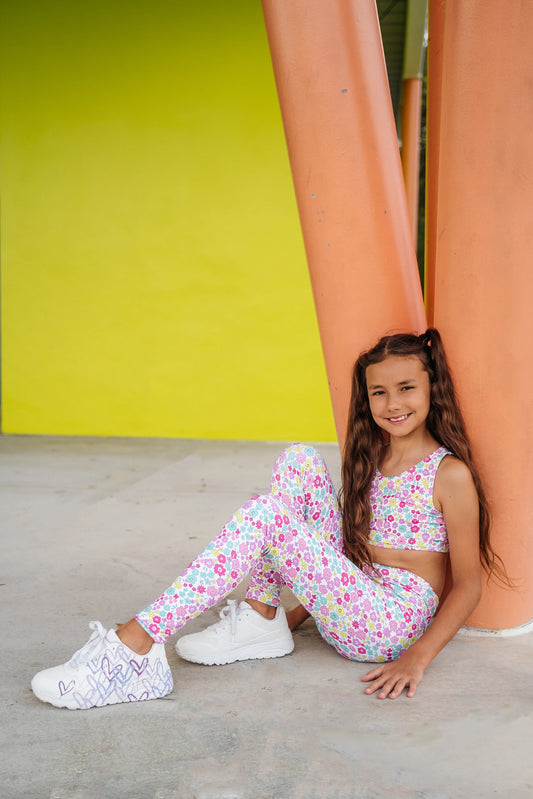 Rose garden long leggings
