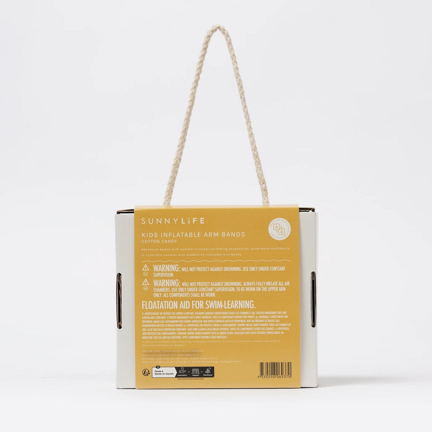 Inflatable Arm Band Cotton Candy Glitter