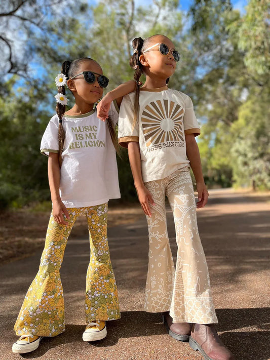 Hazel Bells - Olive/Orange/Pink