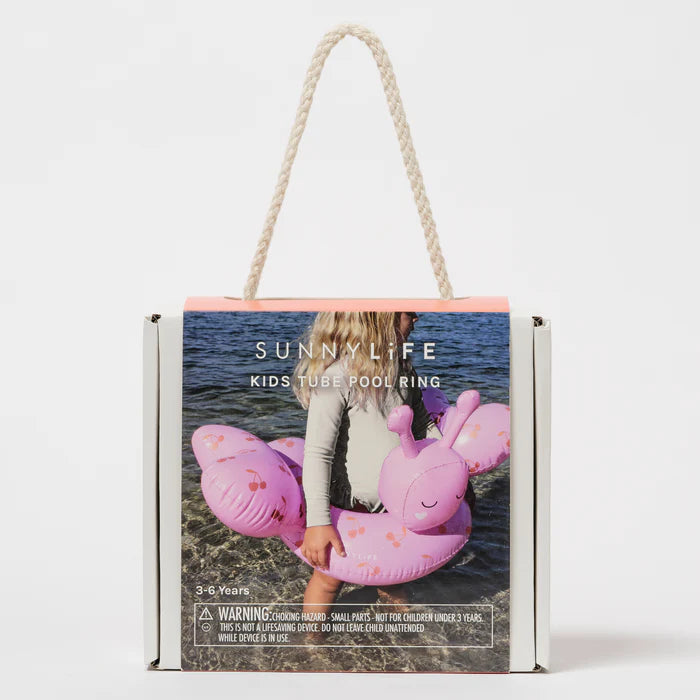 Kids tube pool ring cotton candy cherry