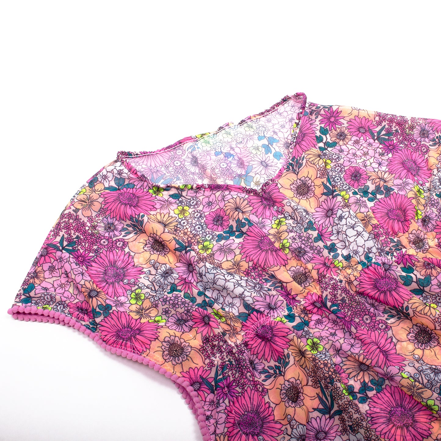 Kaftan Cover Up Girls - Floral Pink