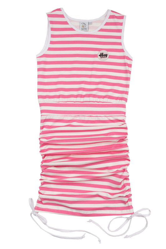 String Pink Stripes T-shirt Dress