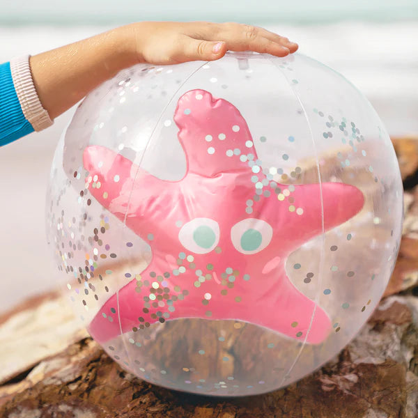 3D Inflatable Beach Ball - Ocean Treasure Rose