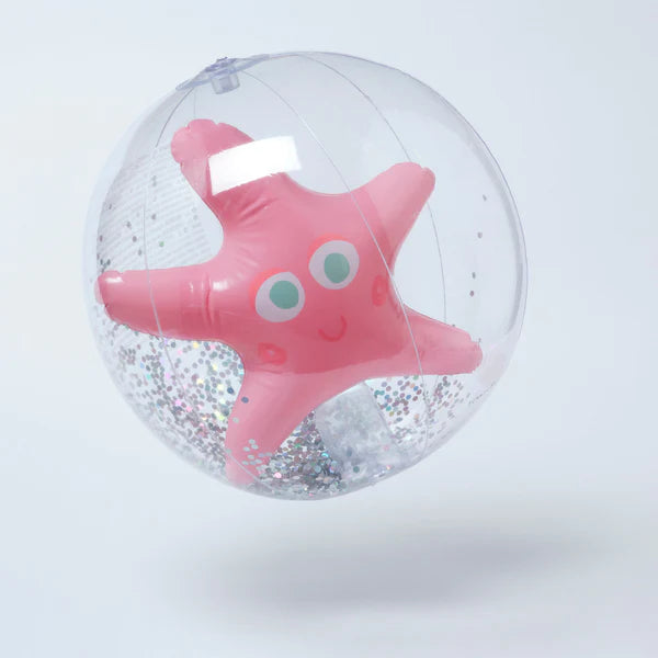 3D Inflatable Beach Ball - Ocean Treasure Rose