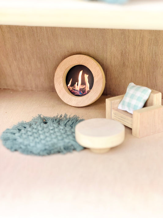 Mountain Cabin Dollhouse - Pink/Turquoise Mint