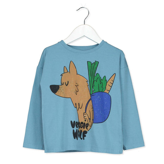 Blue "Veggie Wolf " T-shirt