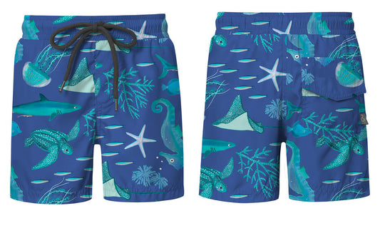 SWIMSHORTS-FISTA EN EL MAR AZUL MORADO