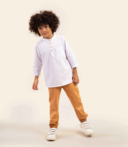 Twill Pants & Shirt Set