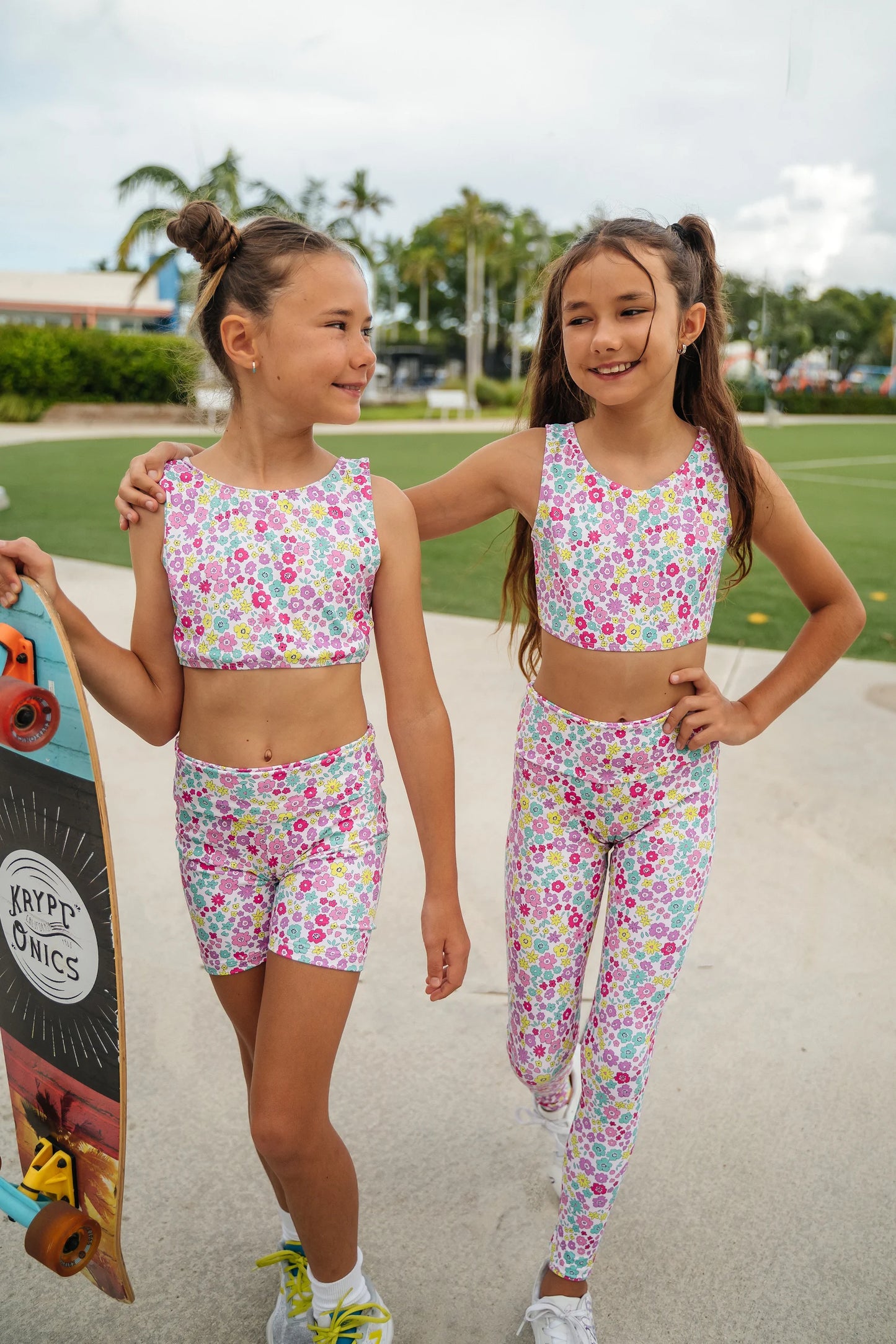 Rose garden long leggings