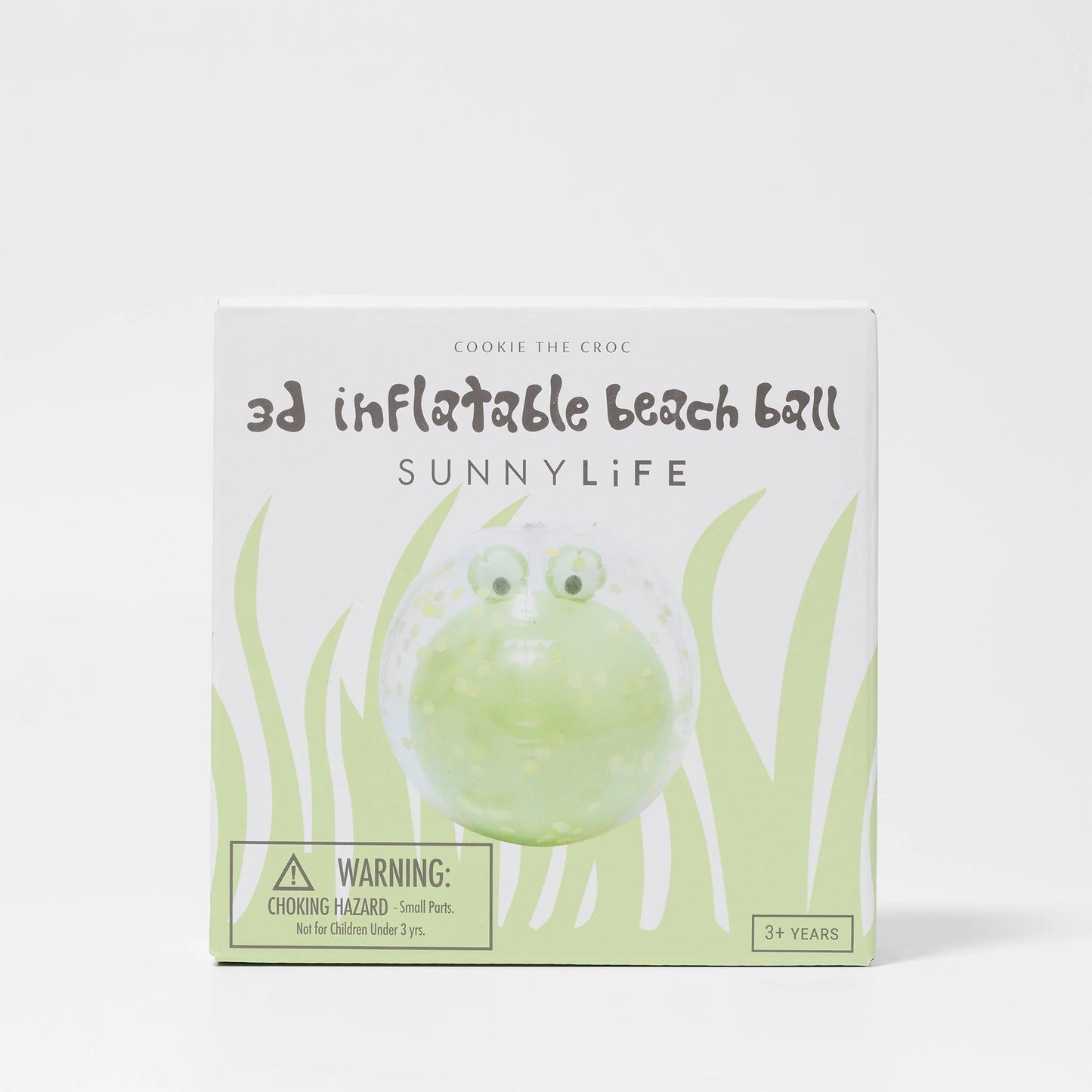 3D Inflatable Beach Ball-Cookie the Croc Light Khaki