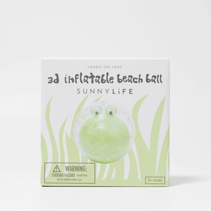 3D Inflatable Beach Ball-Cookie the Croc Light Khaki