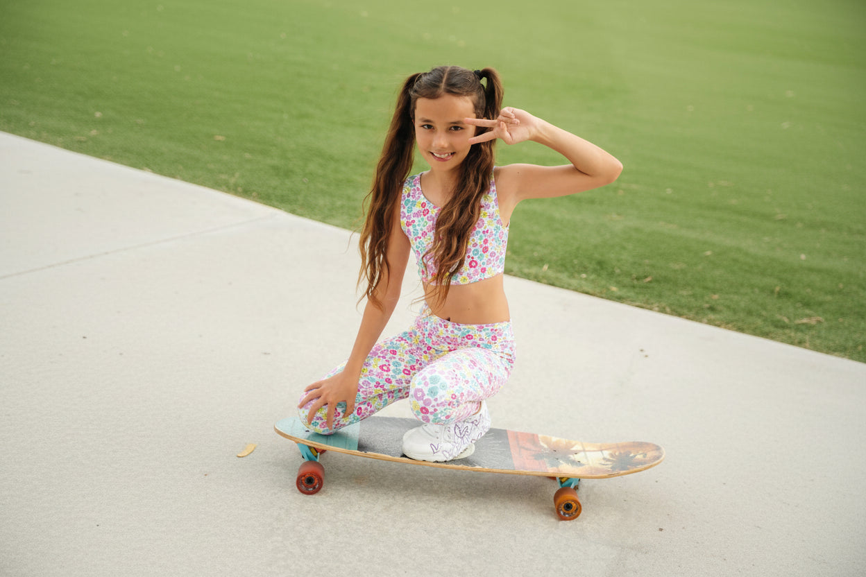 Rose garden long leggings
