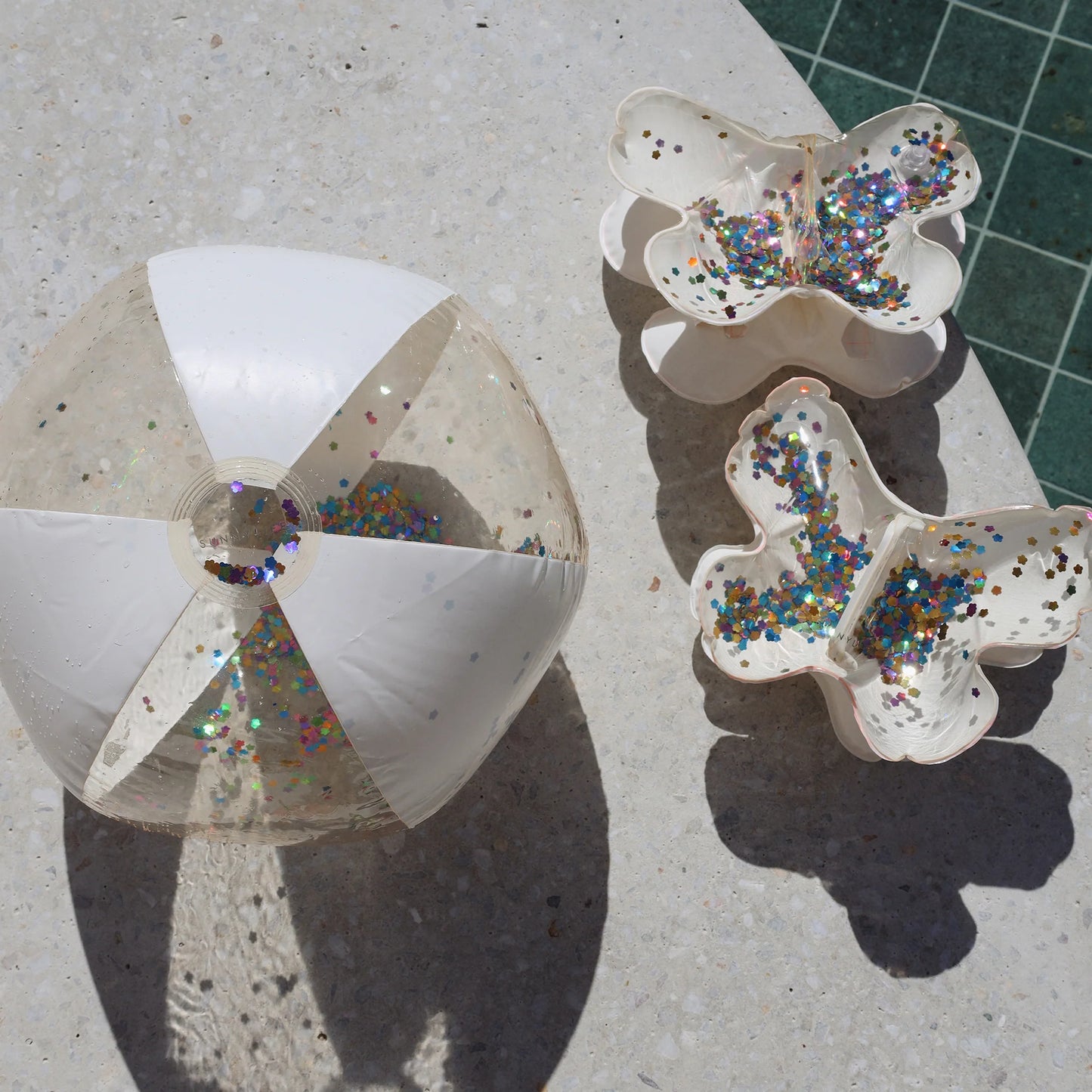 Inflatable Arm Band Cotton Candy Glitter