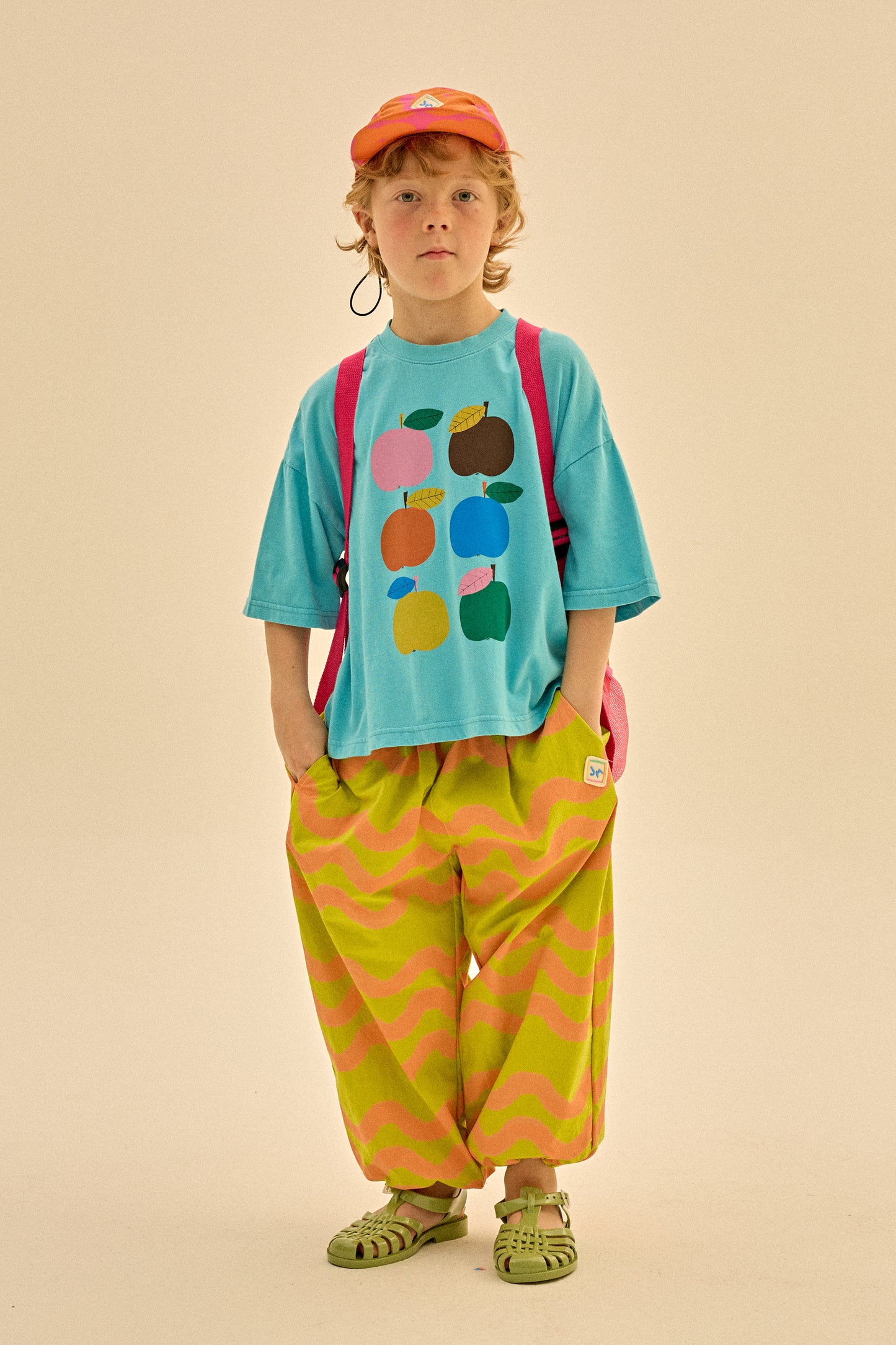 Colorful Apple T-shirt_L/Blue