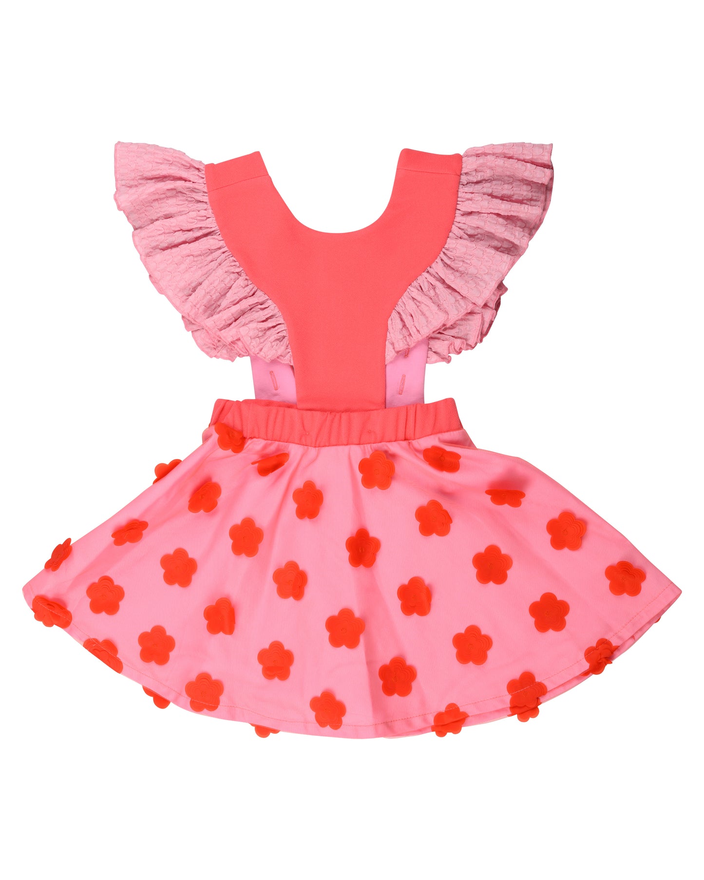 BIRD GIRL FRILL RED DRESS