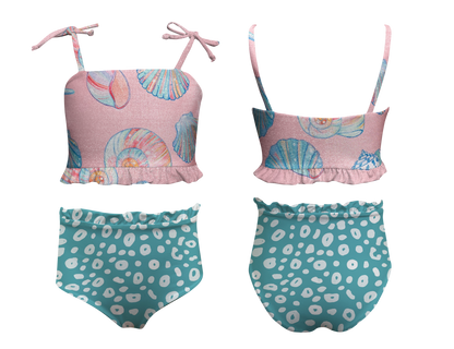 DANI BIKINI-CONCHAS ROSADO BRILLANTE