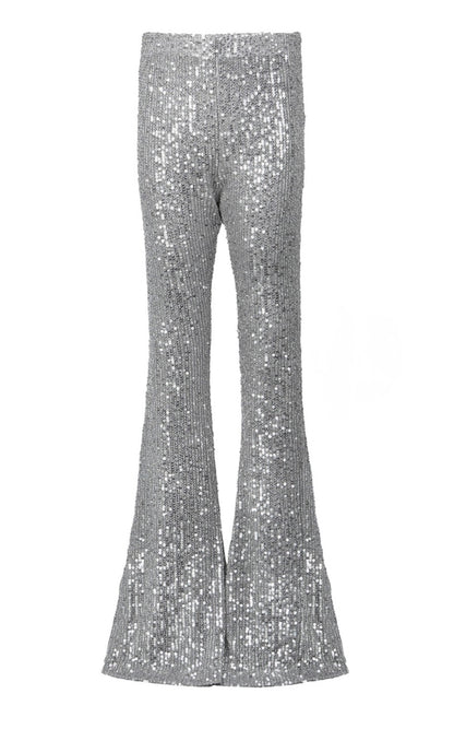 Silver shiny flare & vest