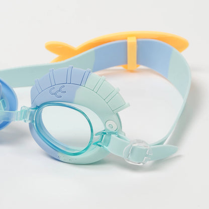 Swimming Goggles Finn the Fish Aqua Blue