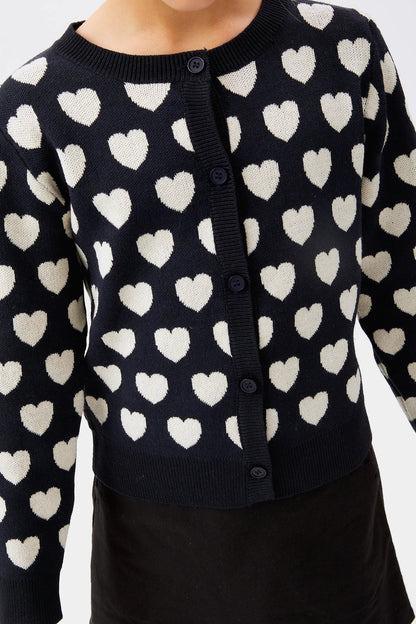 Black hearts cardigan