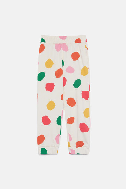 Unisex polka dot jogger pants