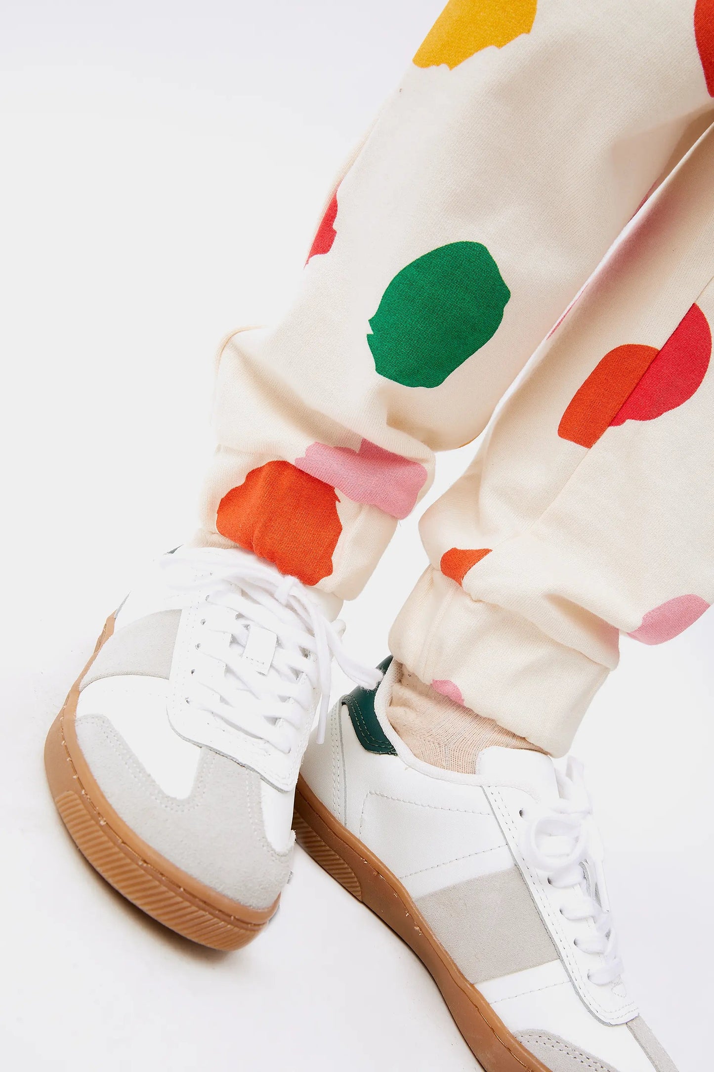 Unisex polka dot jogger pants