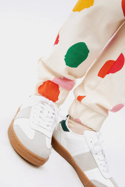 Unisex polka dot jogger pants