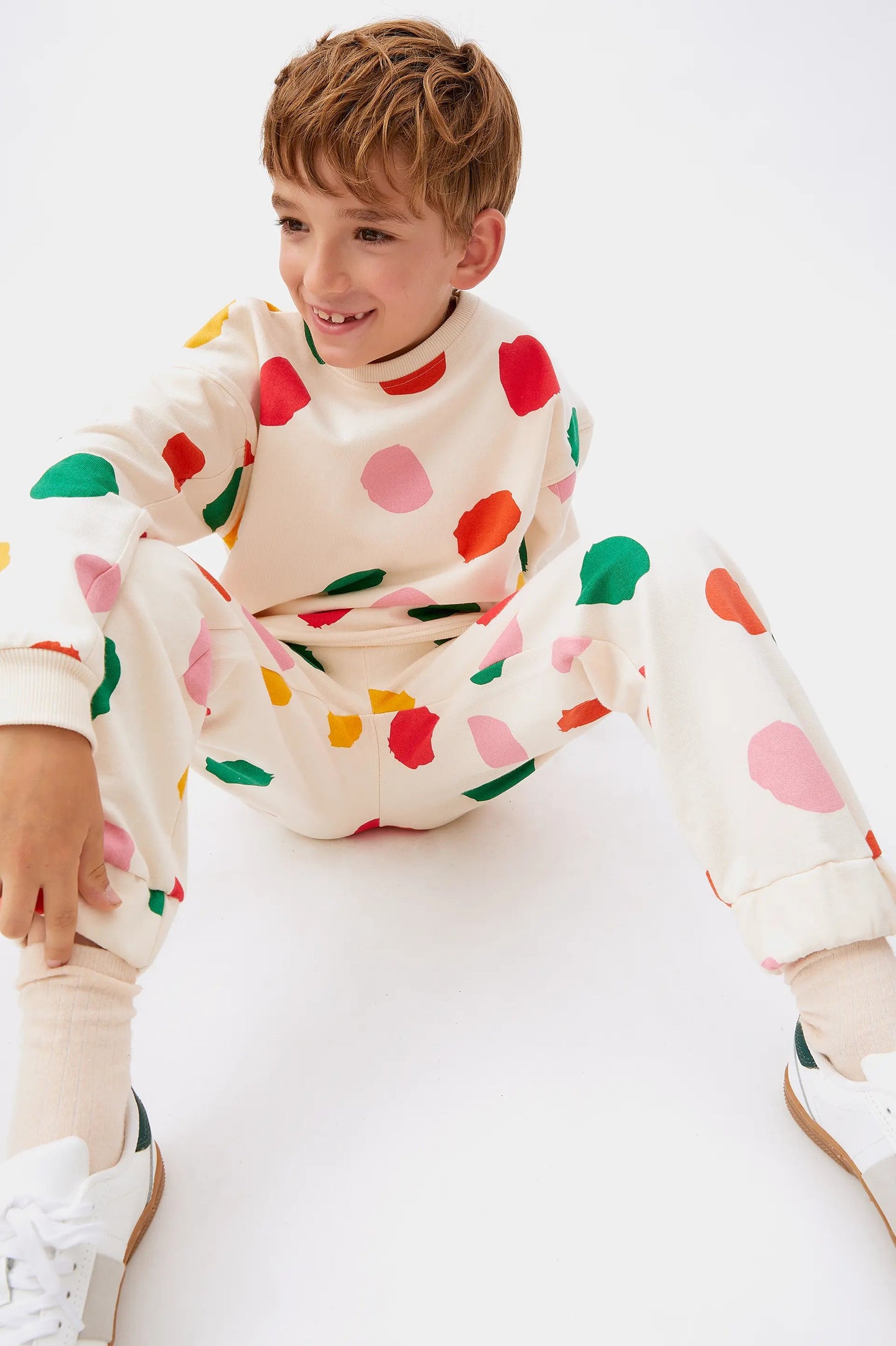 Unisex polka dot jogger pants