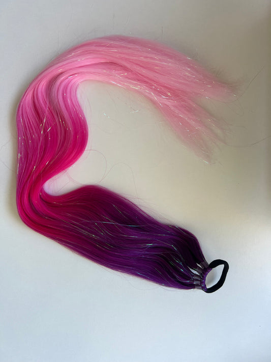 Cotton Candy Straight Ponytail