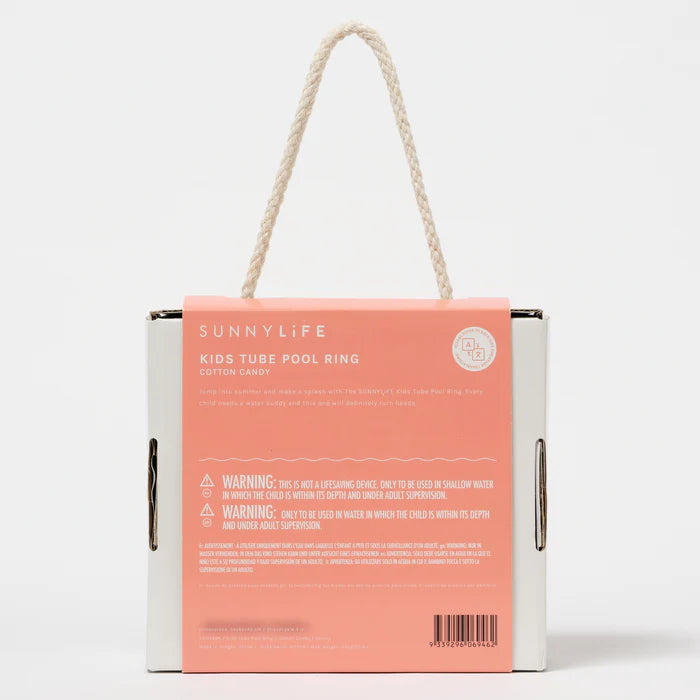 Kids tube pool ring cotton candy cherry