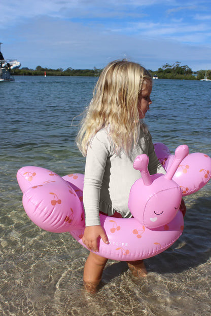 Kids tube pool ring cotton candy cherry