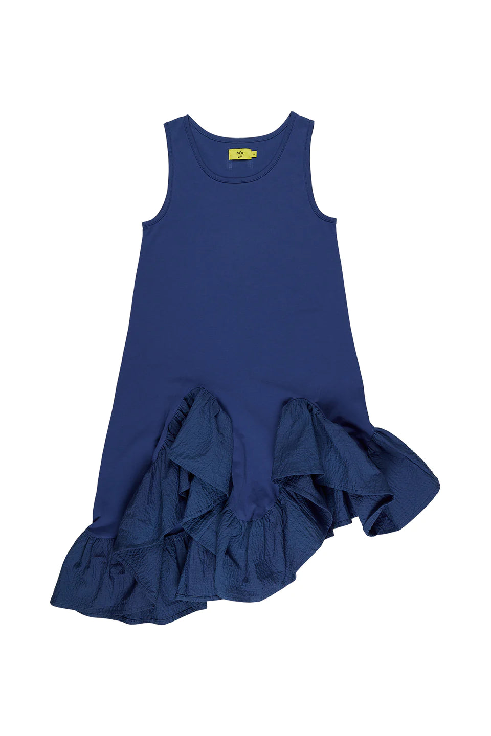 NAVY SLEEVELESS FLOUNCE DRESS