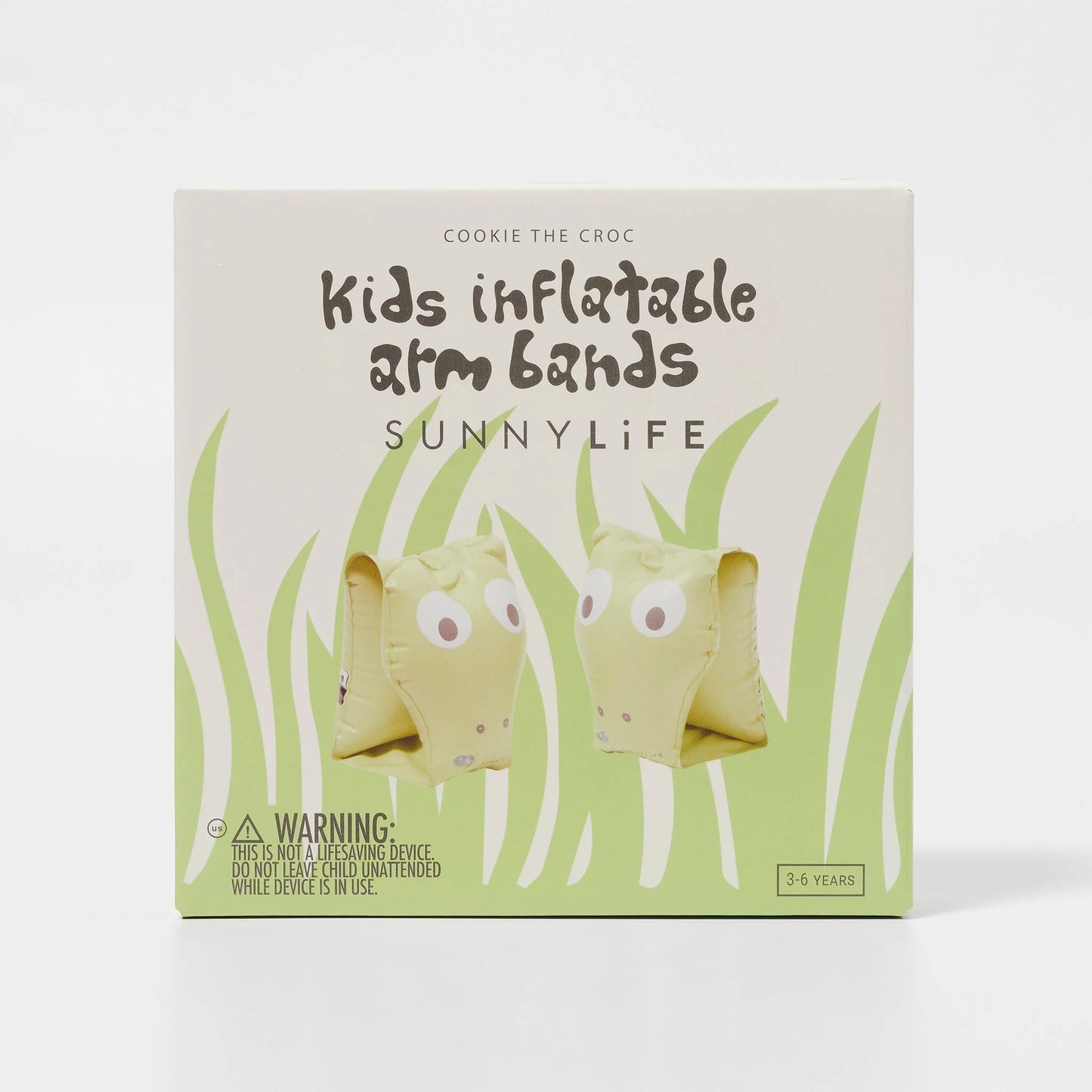 Kids Inflatable Arm Bands Cookie the Croc Light Khaki