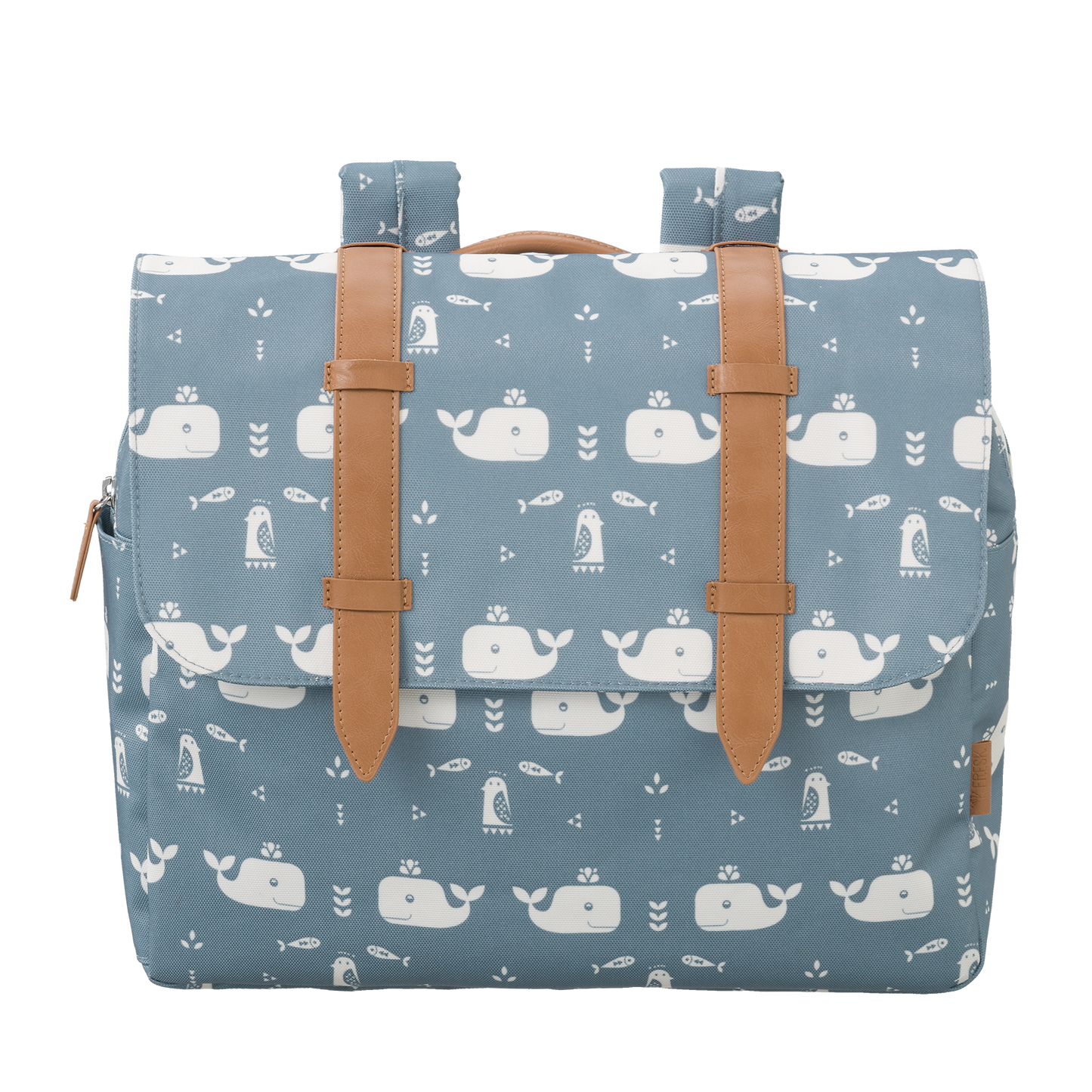 Fresk Schoolbag new Whale blue fog