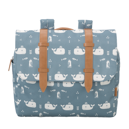Fresk Schoolbag new Whale blue fog