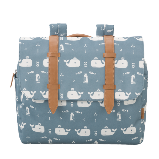 Fresk Schoolbag new Whale blue fog