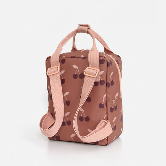 Cherries terracotta backpack - small