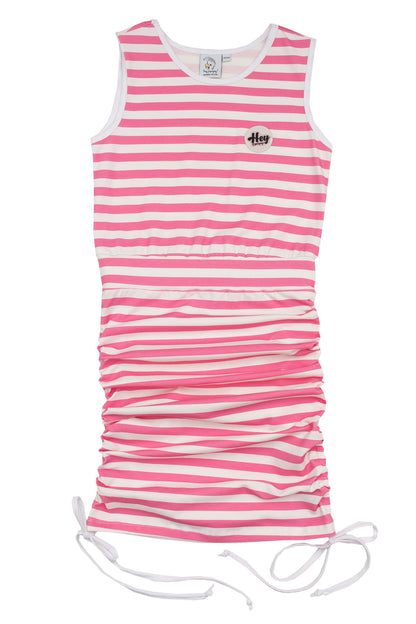 String Pink Stripes T-shirt Dress