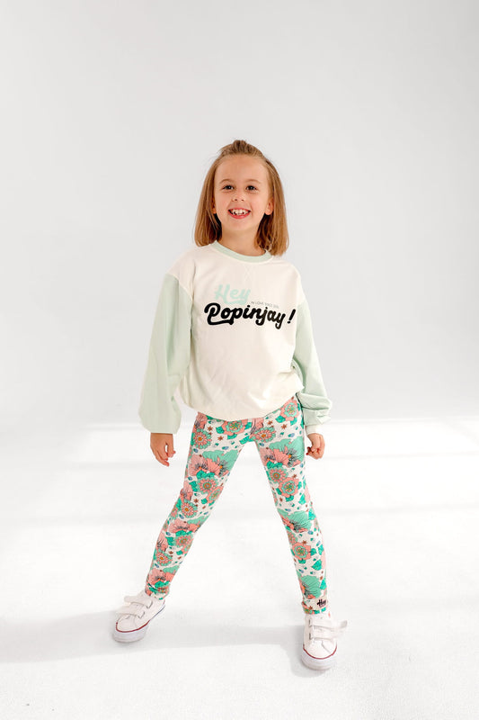 Flower print leggings