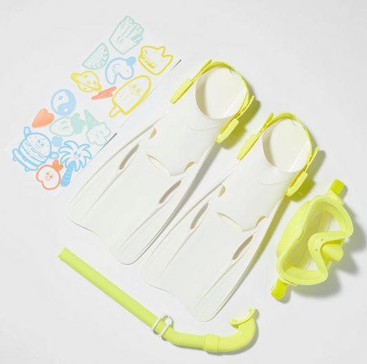 Kids Snorkel Set Medium Summer Yellow