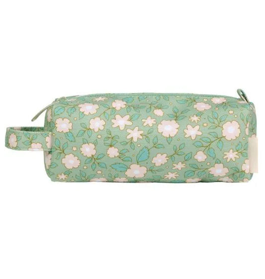 Pencil case: Blossoms - sage