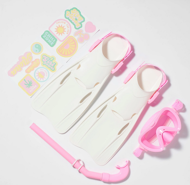 Kids Snorkel Set Medium Summer Sherbet Pink