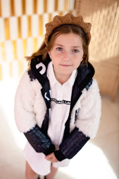 Fuzzy Mountain Queen Headband - ivory