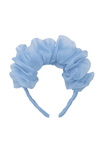 Organza Bunches Headband - Light Blue