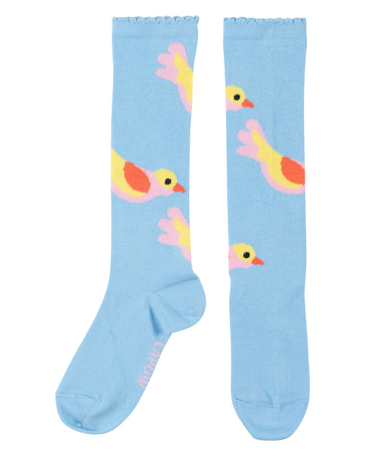 POE BLUE KNEE SOCKS