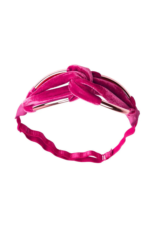 Tubular Hair Wrap - Hot Pink Velvet